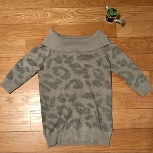 Leopard Turtleneck Sweater
